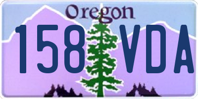 OR license plate 158VDA