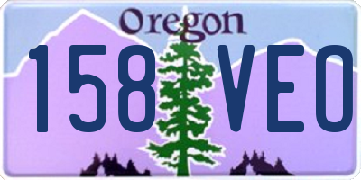 OR license plate 158VEO