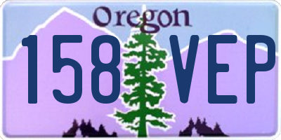 OR license plate 158VEP