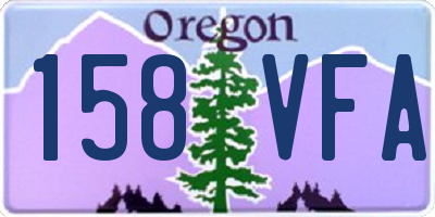 OR license plate 158VFA