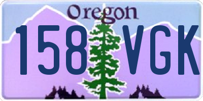 OR license plate 158VGK