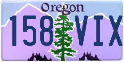 OR license plate 158VIX