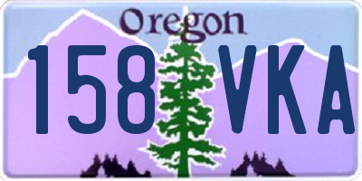 OR license plate 158VKA