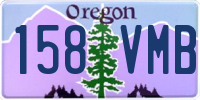 OR license plate 158VMB