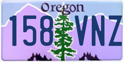 OR license plate 158VNZ