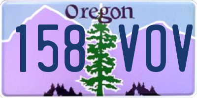OR license plate 158VOV