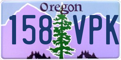 OR license plate 158VPK