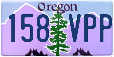 OR license plate 158VPP