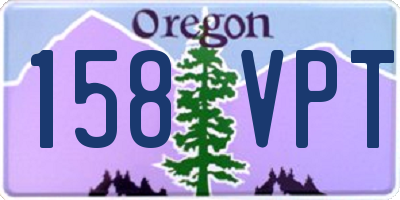 OR license plate 158VPT
