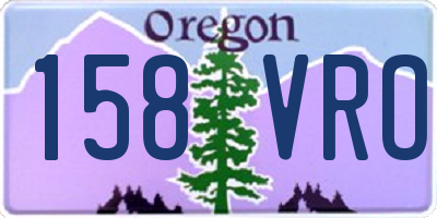 OR license plate 158VRO