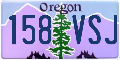 OR license plate 158VSJ