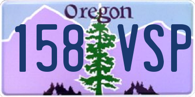OR license plate 158VSP