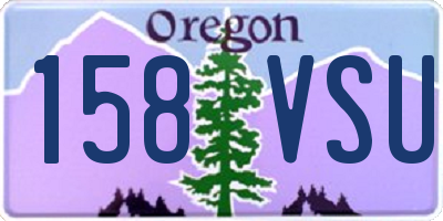 OR license plate 158VSU