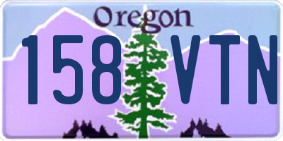 OR license plate 158VTN