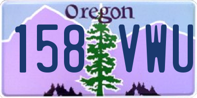 OR license plate 158VWU