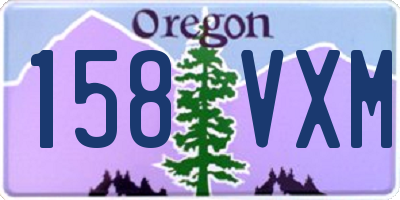 OR license plate 158VXM
