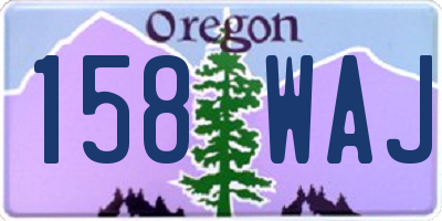 OR license plate 158WAJ