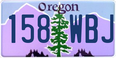 OR license plate 158WBJ