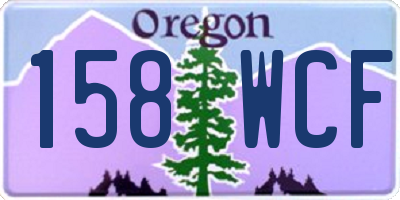 OR license plate 158WCF