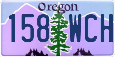 OR license plate 158WCH