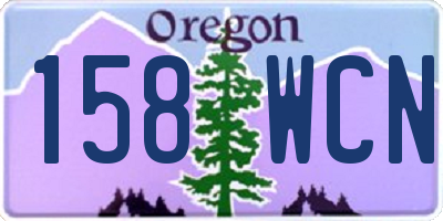 OR license plate 158WCN