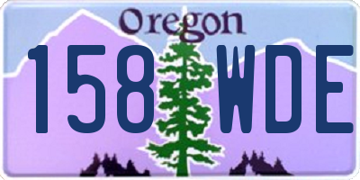 OR license plate 158WDE