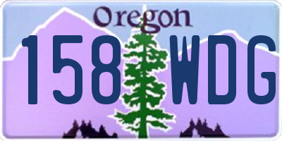OR license plate 158WDG