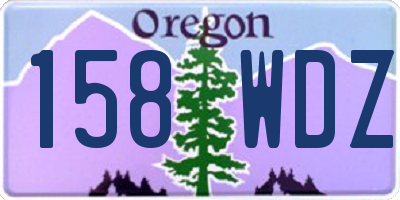 OR license plate 158WDZ