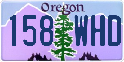 OR license plate 158WHD