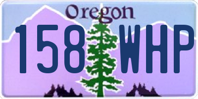 OR license plate 158WHP