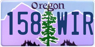 OR license plate 158WIR