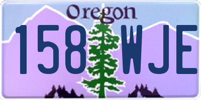 OR license plate 158WJE