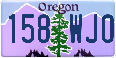 OR license plate 158WJO