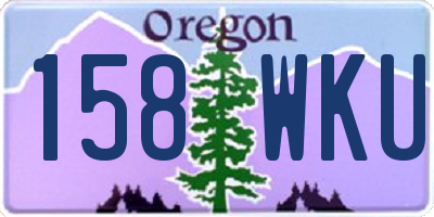 OR license plate 158WKU