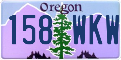 OR license plate 158WKW