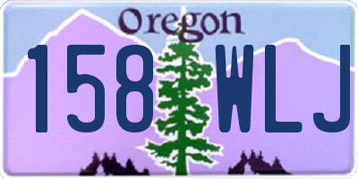 OR license plate 158WLJ