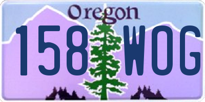 OR license plate 158WOG