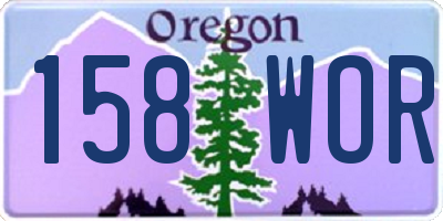 OR license plate 158WOR