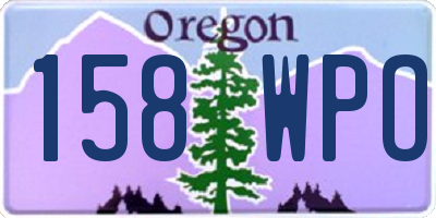 OR license plate 158WPO