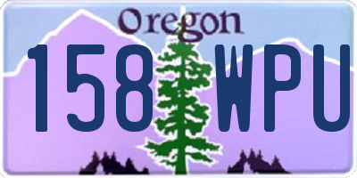 OR license plate 158WPU