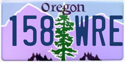 OR license plate 158WRE