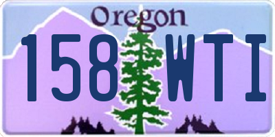OR license plate 158WTI