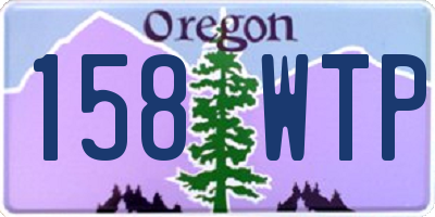 OR license plate 158WTP