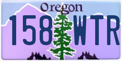 OR license plate 158WTR