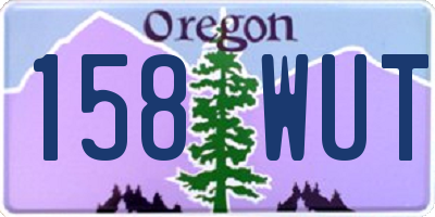 OR license plate 158WUT