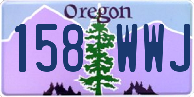 OR license plate 158WWJ
