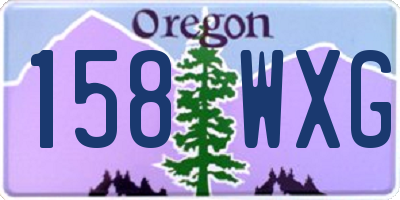 OR license plate 158WXG