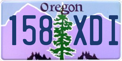 OR license plate 158XDI
