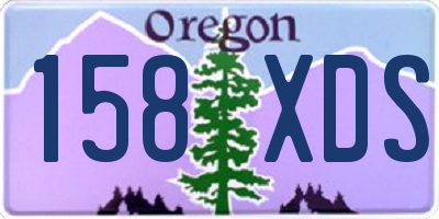 OR license plate 158XDS