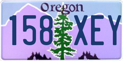 OR license plate 158XEY